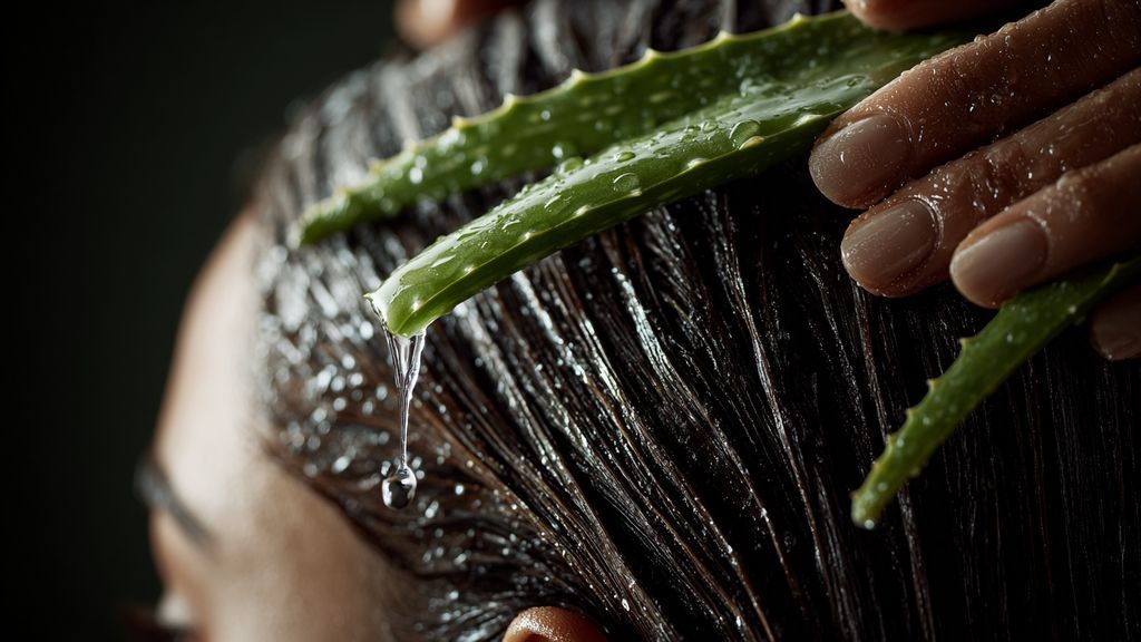 Choix variés de produits à base de gel d'aloe vera pour les cheveux